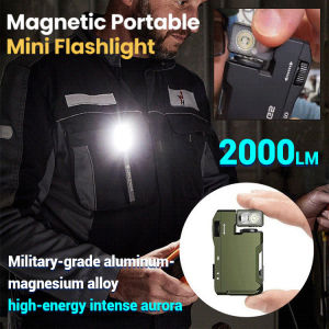 Rechargeable EDC Mini Flashlight 400 Lumens Magnetic Portable Handheld Pocket Light