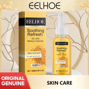 EELHOE turmeric makeup remover gel cleanses makeup gently cleanses face moisturizes skin turmeric refreshing makeup remover cream 100ml