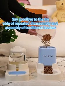 Cat Dog Feeder Pet Automatic Feeders Automatic Pet Dog Cat Food Water Dispenser Gravity Dog Cat Bowl