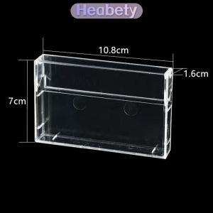 Heabety  1 cái hộp Băng Cassette hộp đựng trong suốt Hộp Băng trống ghi âm từ tính hộp chống bụi