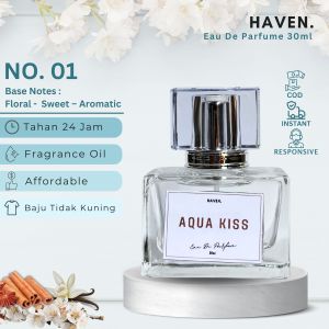 Haven Parfume KOTAK AQUA KISS 30 ML  — Parfume Wanita Tahan Lama dan Wangi — Minyak Wangi Tahan Lama — Eau De Parfume