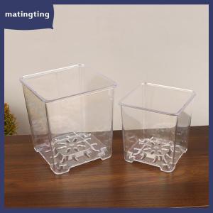 matingting Vuông Trong Suốt Acrylic Chậu Hoa Thoáng Khí Bonsai Nhà Máy Nồi Máy Tính Để Bàn Trang Trí Cho Sân Vườn Phòng Khách Ban Công