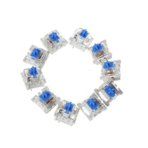 Tactile Linear Switch 3Pin Blue Switches for Mechanical Keyboard MX Cherry MX Clone Switches Transparent Housing