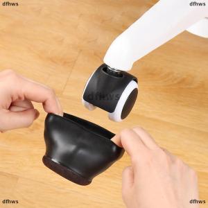 [COD] dfhws Rubber Bed Office Chair Wheel Stopper Furniture Legs Caster Cups Chair Feet Floor Protectors Felt Pads Bottom Prevents Scratches