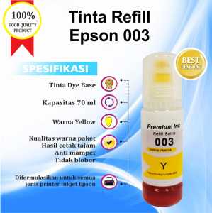 Tinta Cartridge Epson 003 Premium Ink Refill T00V1 T00V2 T00V3 T00V4