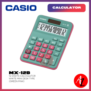 CASIO MX-12B Green Red Pink Light-blue 12 Digits Calculator Colored Mini Desk Type
