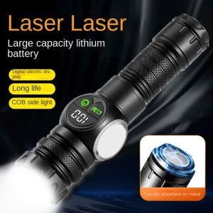 MOQIA USB Rechargeable LED Flashlight Searchlight Zoom Spotlight Display Torch Multifunctional ic attraction Camping Light Outdoor