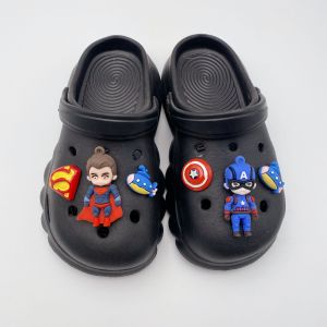 Crocs Charms Shoes Accessories 3D Superman Iron Man Batman Removable DIY Set Shoes Buckle Clogs Decoration for Crocs