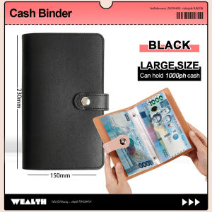 NEW LARGE Portable Banknote Collector Book-Holds 100 BillsWomen’s Budget & Finance Accessories"--Money Saving Binder Budget Organizer Large Capacity Reusable PU Receipt Invoice Cash Storage Book