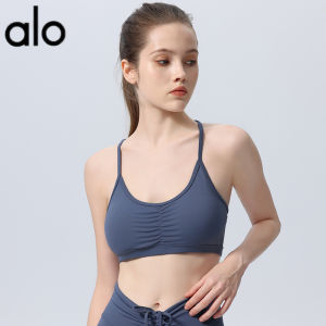 ALO- Sports Bra for Women with Chest Pads Breathable Fitness Bra Pilates Training Camisole Yoga Vest Al0-yoga