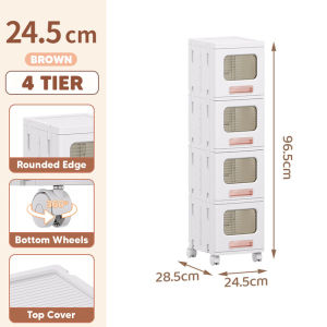 Innohut 24/37/53cm Drawer Cabinet Stackable Storage Box Organizer Rack Cabinet Shelf Penyimpanan Kabinet 储物柜