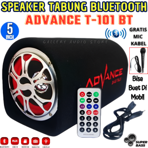 Speaker Aktif/Speaker Tabung Advance T-101BT + Mic Kabel [Karaoke/USB/TF/FM/5 Inch] | Speaker Bluetooth Full Bass 5 Inch Subwofer Car Salon Bluetooth Full Bass / Salon Aktif / Speker Aktif / Speaker Aktif / Spiker Aktif / Subwoofer Aktif | Gallery Audio