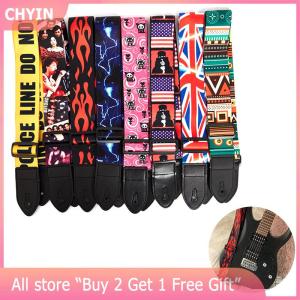 [COD] CHYIN Guitar Strap Multi-Color Belts Adjustable Colorful Printing Nylon Guitar Straps