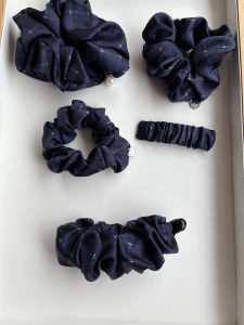 21mm mulberry silk hair scrunchies for women dark blue hair tie for lady high quality hair accessories