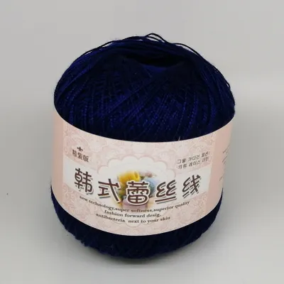 Multi Color Lace Yarn Crochet Infant Silk Cotton Cord Hand Knitted Crochet Yarn Soft Warm Baby Yarn for DIY Sweater 50g 0.8mm