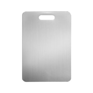 QTNJVE ป้องกันโรคราน้ำค้าง แผงสแตนเลสสตีล เงินสีเงิน หนาขึ้น เขียงสำหรับสับ สร้างสรรค์และสร้างสรรค์ ต้านเชื้อแบคทีเรีย บอร์ดสำหรับนวดแป้ง บ้านในบ้าน