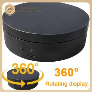 【HRFS】 360 Degree Rotating Automatic Revolving Platform USB Charging/Battery Operated Photography Show Holder for Live Video