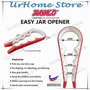 <BUATAN MALAYSIA> RAYACO Kitchen 4In1 Can Lid Opener Jar Cover Twister Pembuka Tin Makanan CapScrew Bottle Opener Easy Grip Tin Opener 开罐头器