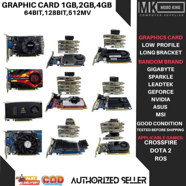 GRAPHICS CARD 1GB 2GB 64BIT VIDEOCARD FOR PC Desktop CPU GPU MoboKing