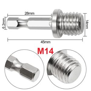 Phụ Kiện Máy Khoan Đầu Chuyển Đổi M14 Đuôi Lục Giác 6 Ly Gắn Chuyển Máy Khoan Thành Máy Đánh Bóng