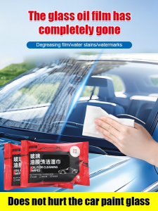 Glass Oil Film Removal Wipes Car Glass Cleaner 10PCS Windshield Decontamination Disposable Wipes Degreasing Remove Oil Agent