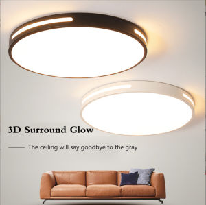 YHLAMP LED Hollow Ceiling Lights For Living Room Ceiling Light Modern Design Study Bedroom Lamp Tricolor Lights Acrylic Thin Lamps Corridor Ceiling Lamp Balcony Lamp Modern Home Lighting In Door Ceiling Light