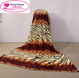 Leopard Tiger Print Fleece Velvet Blanket 145cmX195cm