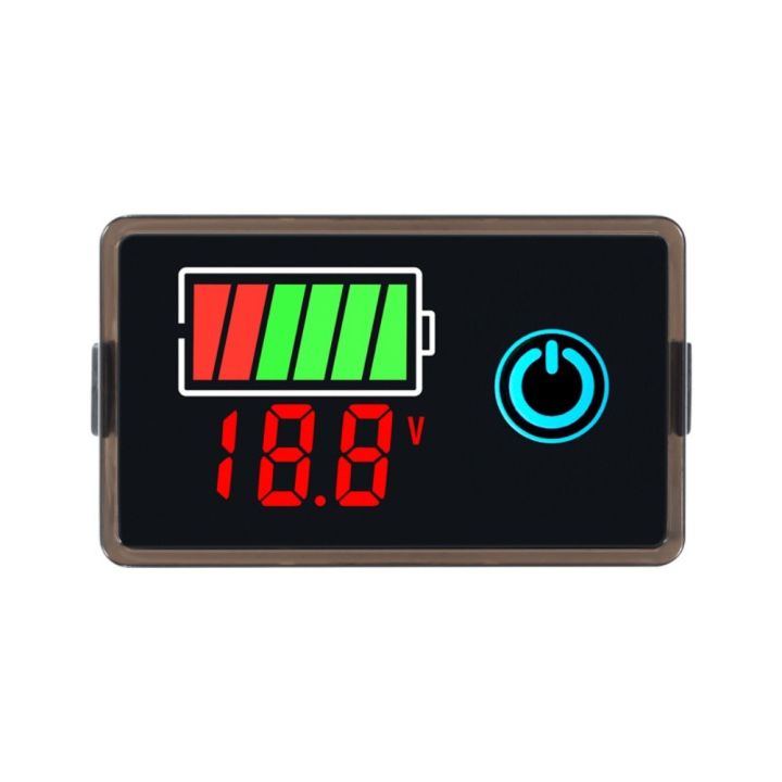 Two Wire LED Digital Battery Capacity Gauge Voltmeter DC 8 100V Power ...