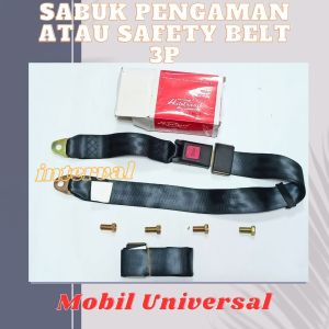 Sabuk Pengaman Mobil Universal Safety Belt Manual 2 Titik Hitam