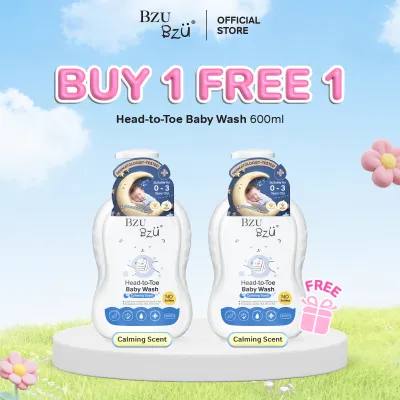[BUY 1 FREE 1] BZU BZU Head to Toe Baby Wash (600ml)