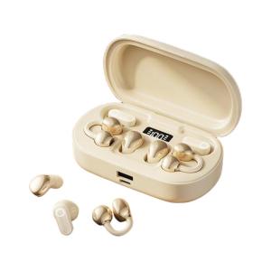 B72 Wireless Earbuds 3 Pairs Bluetooth Clip On Sleep Earbuds Smart Touch LED Display with Charging Case for Couples Family Sharing