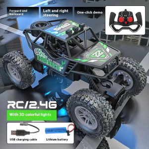 RC Truck With LED Light   Remote Control Climbing Car Toy Model Children Simulated Remote Control Off Road Vehicle