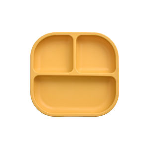 Baltra Food Grade Silicone Dining Plate Children 3-Grids Dishes Eating Training Tableware Feeding Tray With Sucker