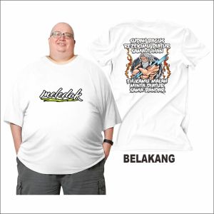Max Bb 150 Kg Bandar Kaos Wanita Pria Kaos  Jumbo Big Size Fatman 2XL3XL4XL5XL6XL7XL Pria Dan Wanita Bahan Semi Katun Combed 24