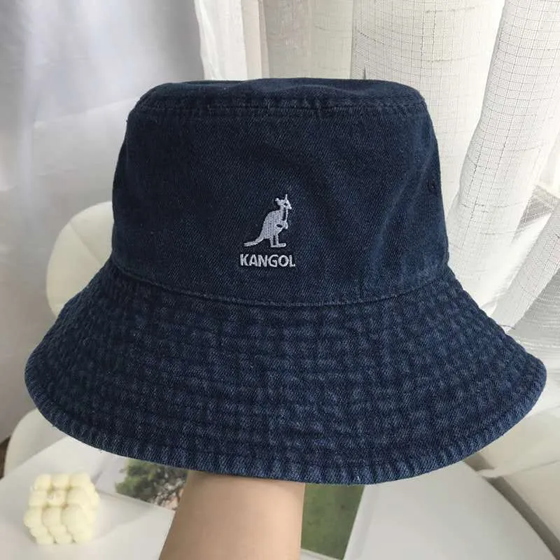 Kangol Denim Bucket Hats Britain Popular Outdoor Sunshade Hat