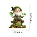 Bluethy St Patrick Day Centerpiece Tabletop Festival Decoration St Patrick's Day Acrylic Table Sign 2d Irish Shamrock Leprechaun Ornament for Home Office Desk Shelf Decor Festive Indoor Decoration Gift. 