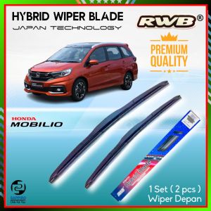 Wiper Depan Mobil Honda Mobilio Frameless RWB Hybrid Blade Set 2 Pcs