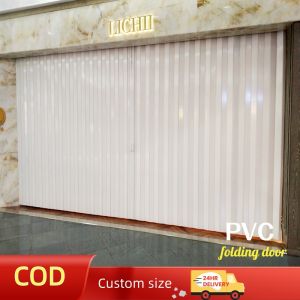 Ultra-High & Extra-Wide PVC Accordion Folding Sliding Door – Customizable with Aluminum Track