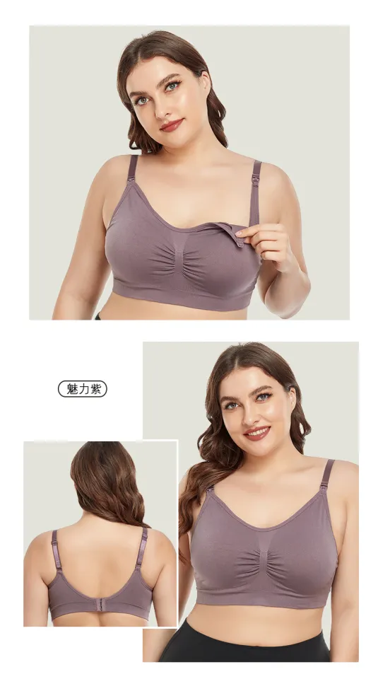 🇲🇾(READY STOCK Malaysia) FELLO Plus Size (BCDE) Cup Nursing Maternity  100% Cotton Women Bra-Cnb Breastfeeding Pregnant Motherhood Lingerie  Wireless Stretchy Bras