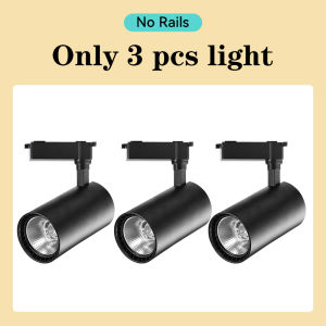 CANMEIJIA【1pcs/3pcs】3 Colors Led Track Lights Lamp 85-265V COB Track Lighting Fixture Spot Light 12/20/30W/40W Spotlights Rail Spots Light Lamps for shop Home Kitchen