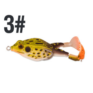 1pcs Soft Plastic Lure 8.5cm/14g Fishing Lure Soft Frog Propeller Foot Flippers Rotation Tractor Soft Bait Decoys Artificial Lures 10 Colors Rotating Legs Ray Frog
