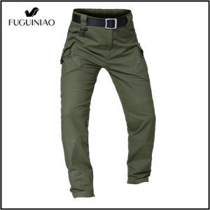 Fuguiniao New Mens Tactical Pants Multiple Pocket Waterproof Urban Commuter Tacitcal Trousers Men Slim Cargo Pant S-5XL