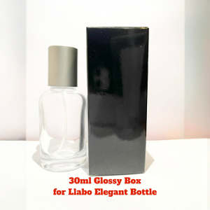 50pcs. Premium 30ml Glossy Black Box - Custom Fit for Llabo Elegant Bottle