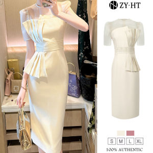 ZYHT EraVogue Womens Dresses Puff Sleeve Dresses Apricot Dresses Pink Dresses Grey Dresses Formal Occasion Dresses Birthday Party Dresses Plus Size Dresses Split Dresses 50821