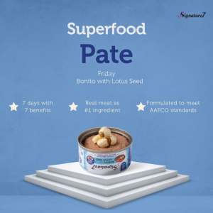 Signature7 Complete & Balanced Diet Wet Food for Cats in All Life Stages - Superfoods Pate 80g