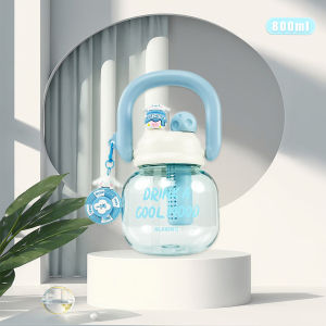 800ML Sanrio Kuromi Water Bottle Birthday gift water bottle large capacity portable straw water cup cute cartoon travel cups Melody Cinnamoroll