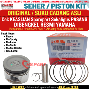 Piston Seher Kit Set Standart Yamaha Mio Lama Sporty Smile Soul Fino Karbu Nouvo Asli Original 100%