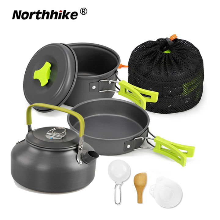 Northhike 9PCS Camping Cookware Kit Lightweight Cooking Set Portable