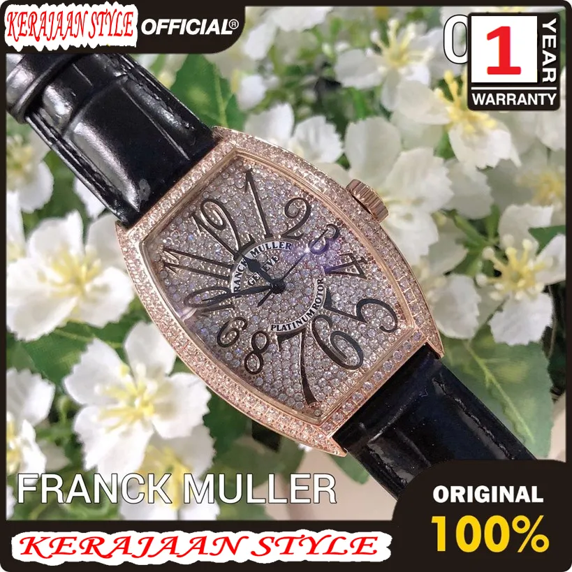 Best Seller Jam Tangan Wanita Franck Muller Leather Bezzel