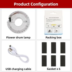 2PCS Bicycle Hub Light 7-Color Changing Waterproof Vibration Sensing USB Charging Long Battery Life